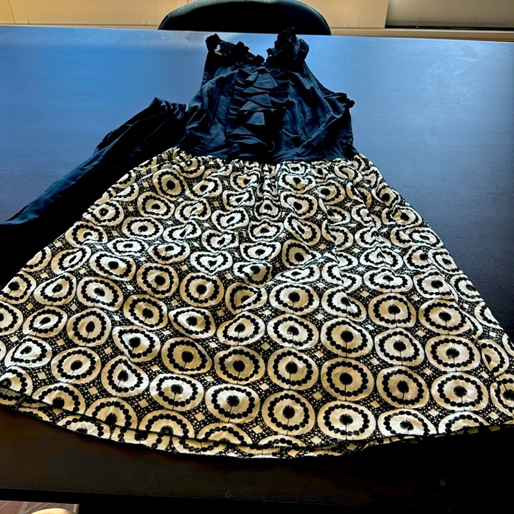Anthropologie party dress by Weston Wear, size 4, black and white